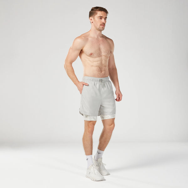 Limitless 2-in-1 7" Shorts - Storm Grey