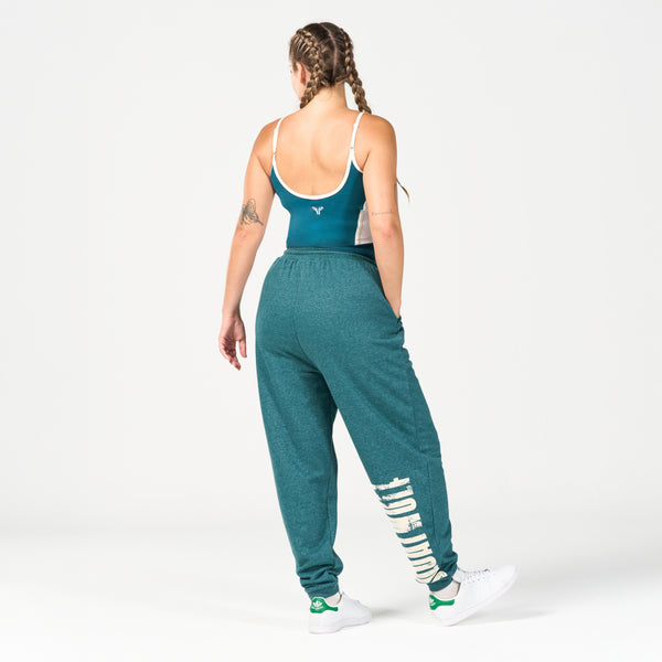 Retrograde Plush Joggers - Deep Teal Marl