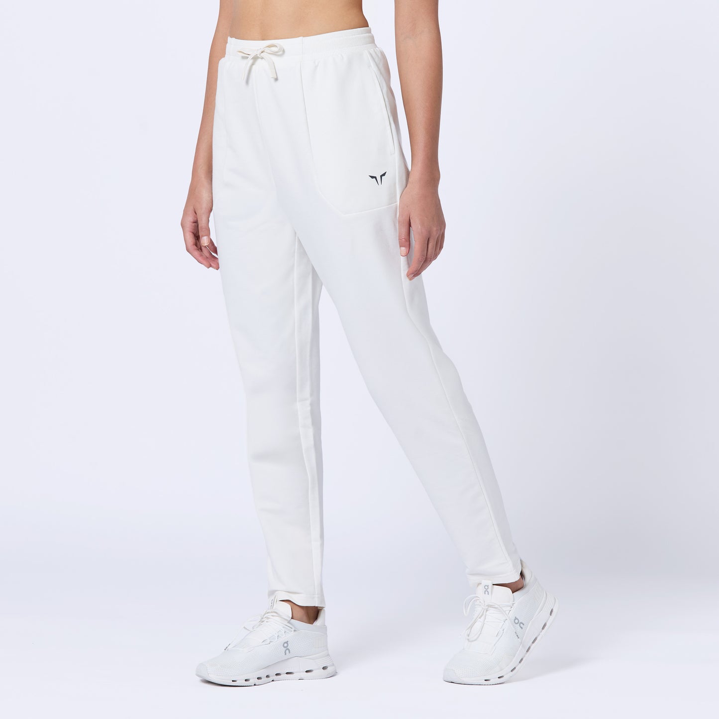 Essential Slim Joggers - Pearl White