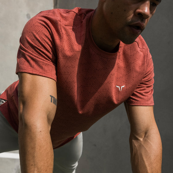 Essential Active Tee - Marsala Print