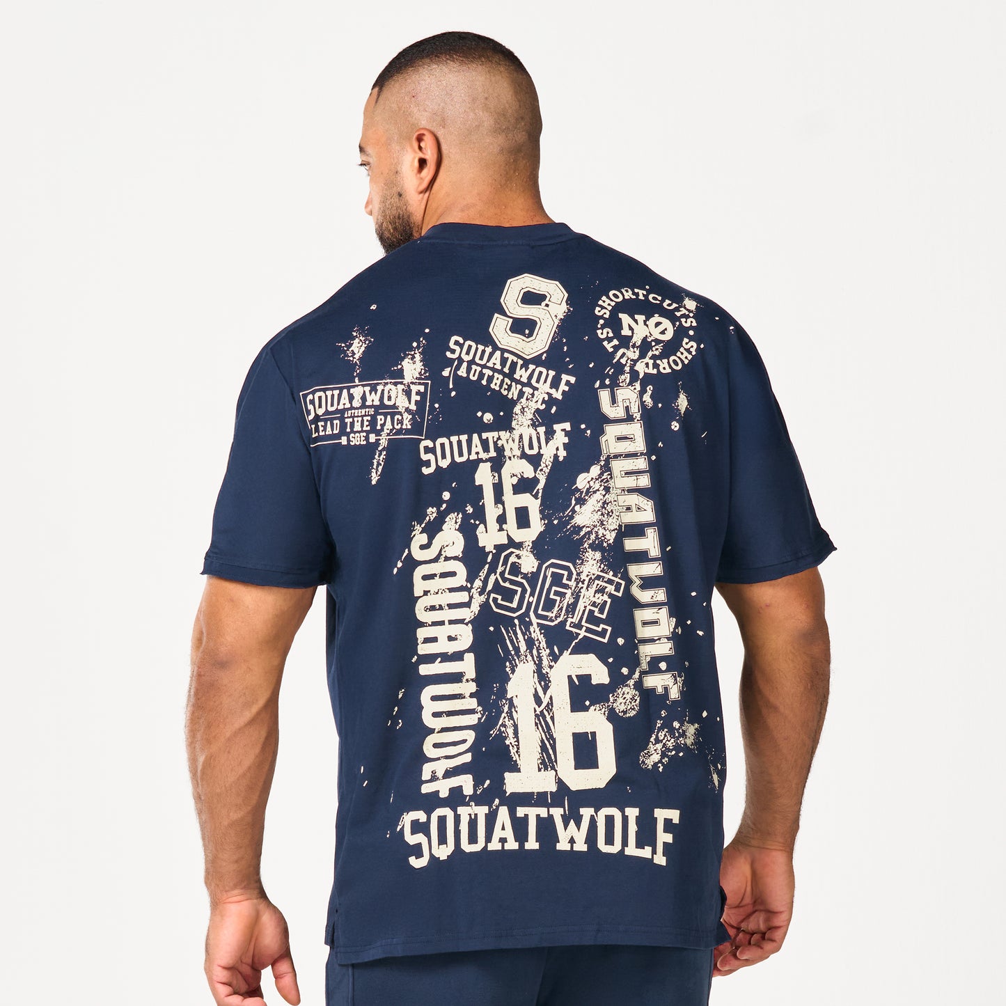 Stay Authentic Oversized Tee - Navy