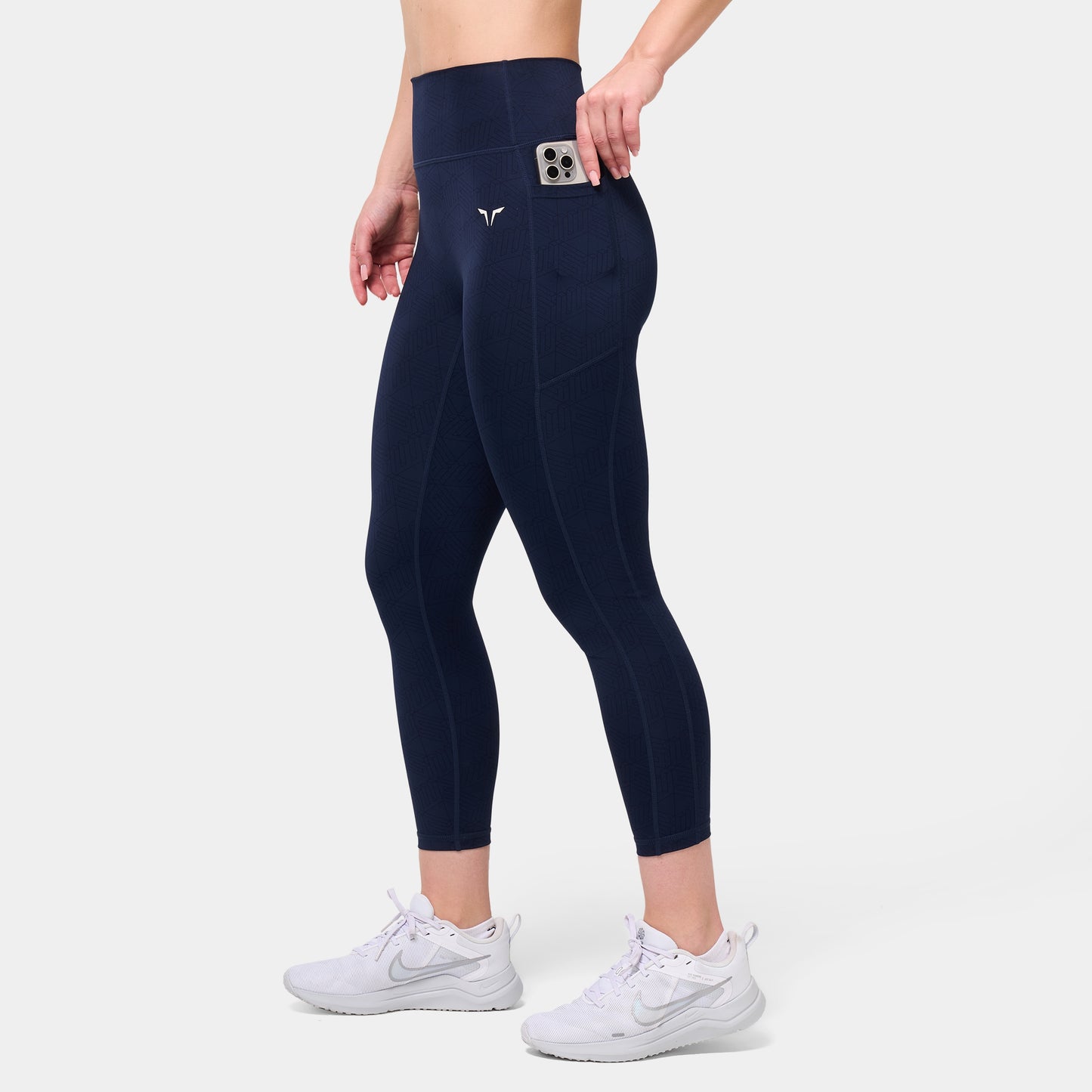 Monogram 24" Leggings - Navy Print