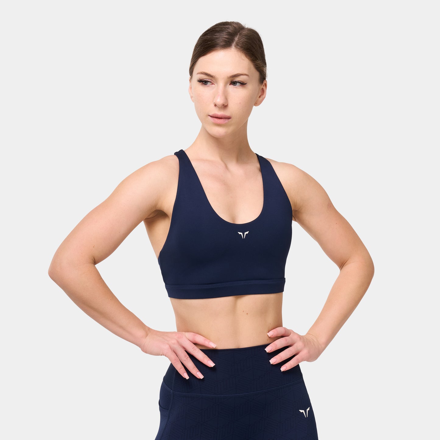 Essential Cross Back Adjustable Bra - Navy