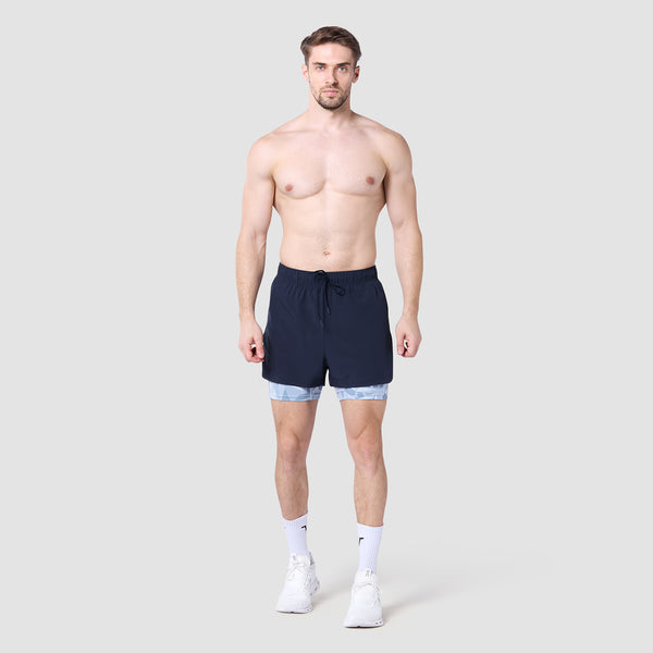 Limitless 2-In-1 5" Shorts - Navy & Skyway