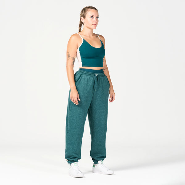 Retrograde Plush Joggers - Deep Teal Marl