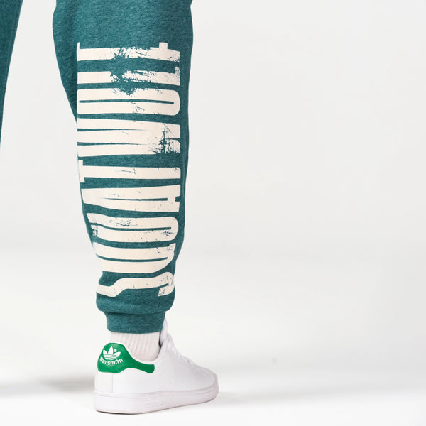 Retrograde Plush Joggers - Deep Teal Marl