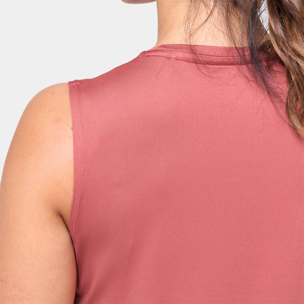 Essential Crew Neck Tank - Marsala