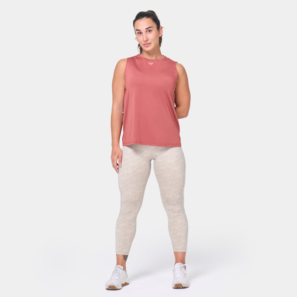 Essential Crew Neck Tank - Marsala