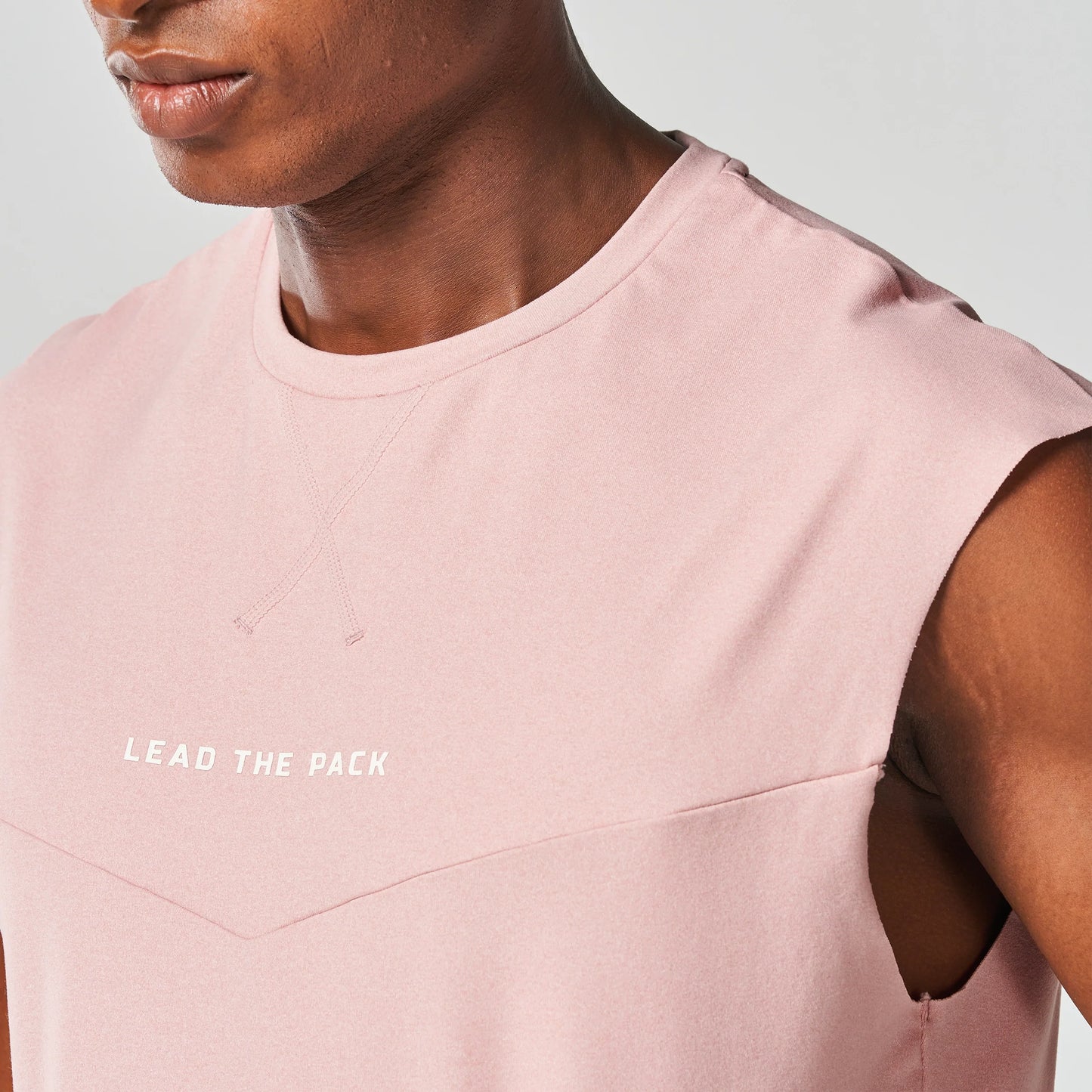 Statement Dropped Shoulder Top 2.0 - Pale Mauve Marl