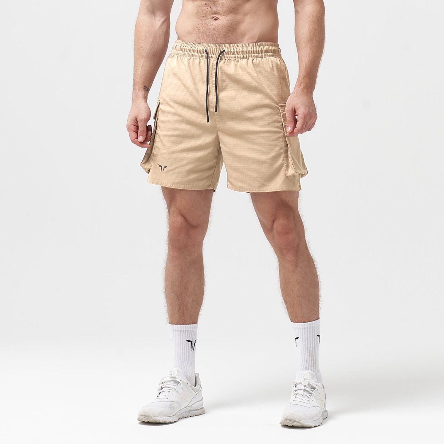 squatwolf-gym-wear-code-2-in-1-cargo-shorts-brown-workout-shorts-for-men