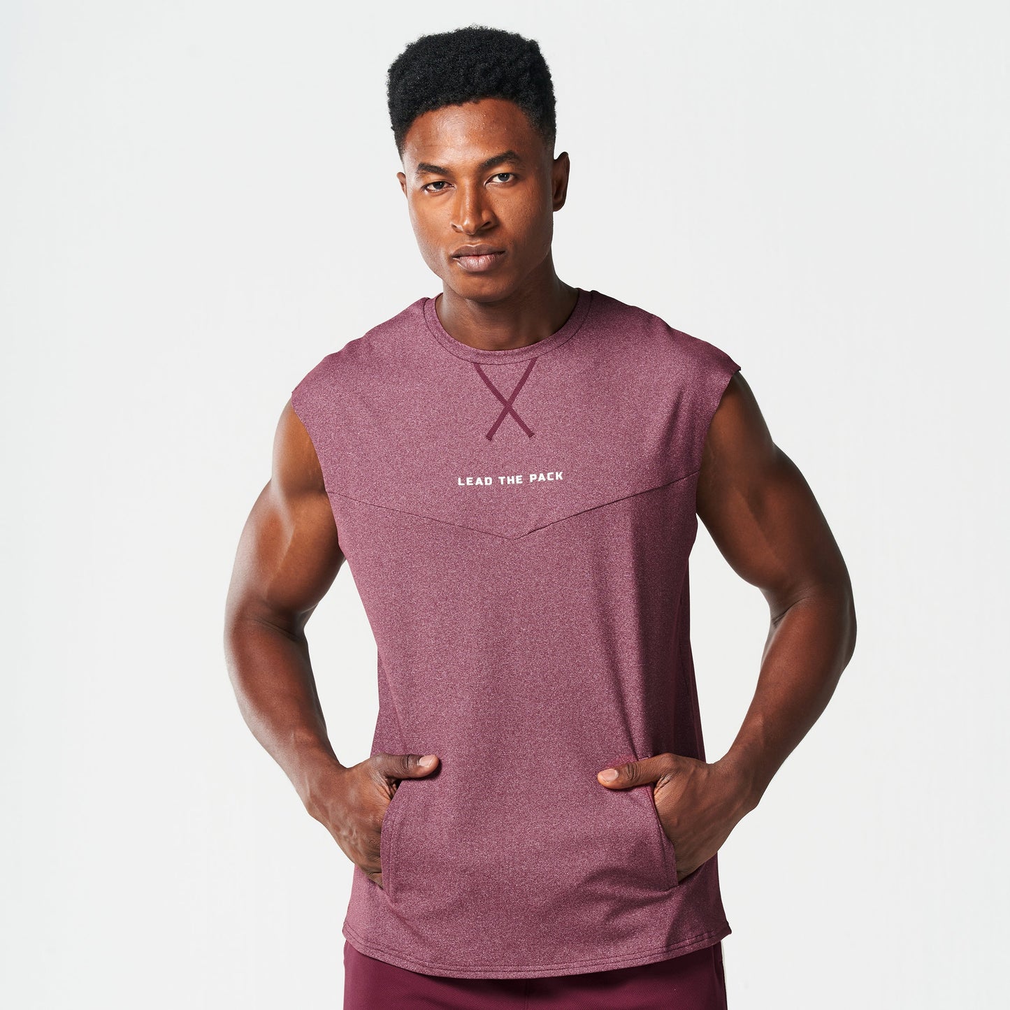 Statement Dropped Shoulder Top 2.0 - Burgundy Marl