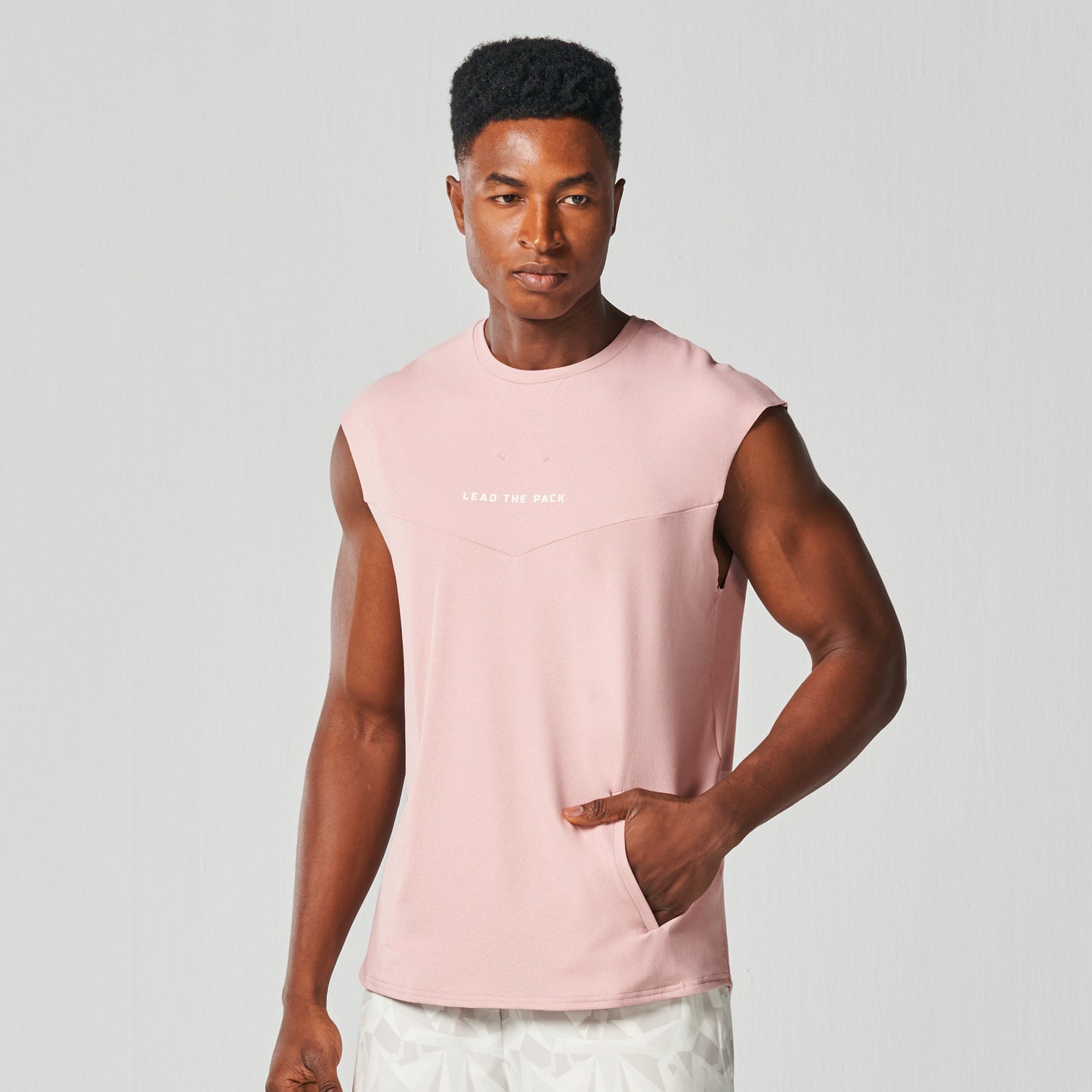 Statement Dropped Shoulder Top 2.0 - Pale Mauve Marl